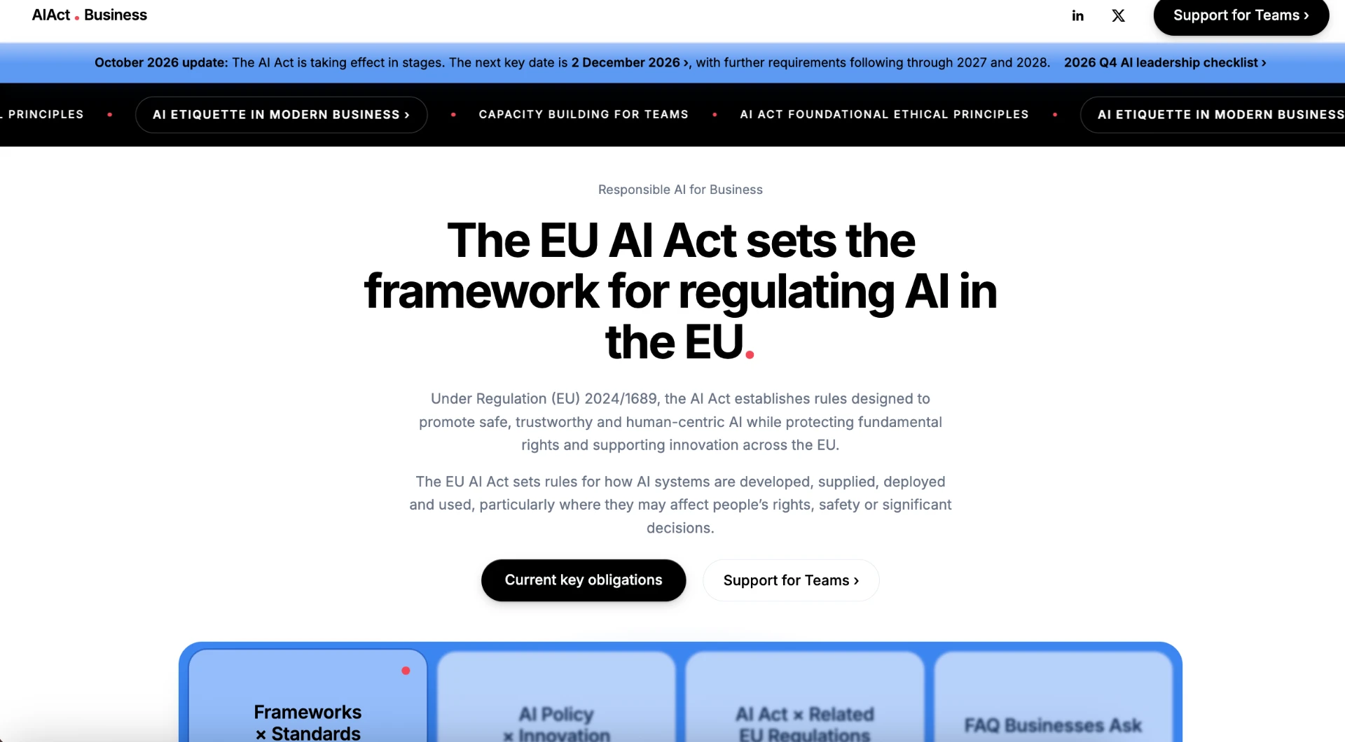 AIAct.Business homepage
