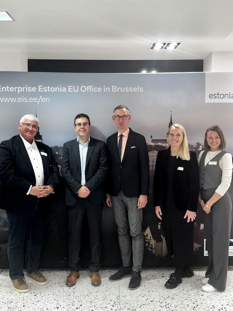 Liene Daktina with colleagues at the Enterprise Estonia EU Office in Brussels